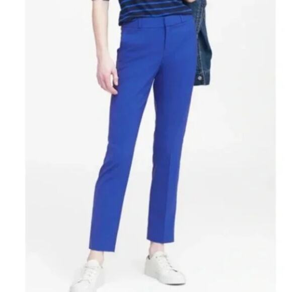 Banana Republic Women's Ryan Fit Royal Blue Crop Ankle Pant Size 6 - Picture 1 of 9
